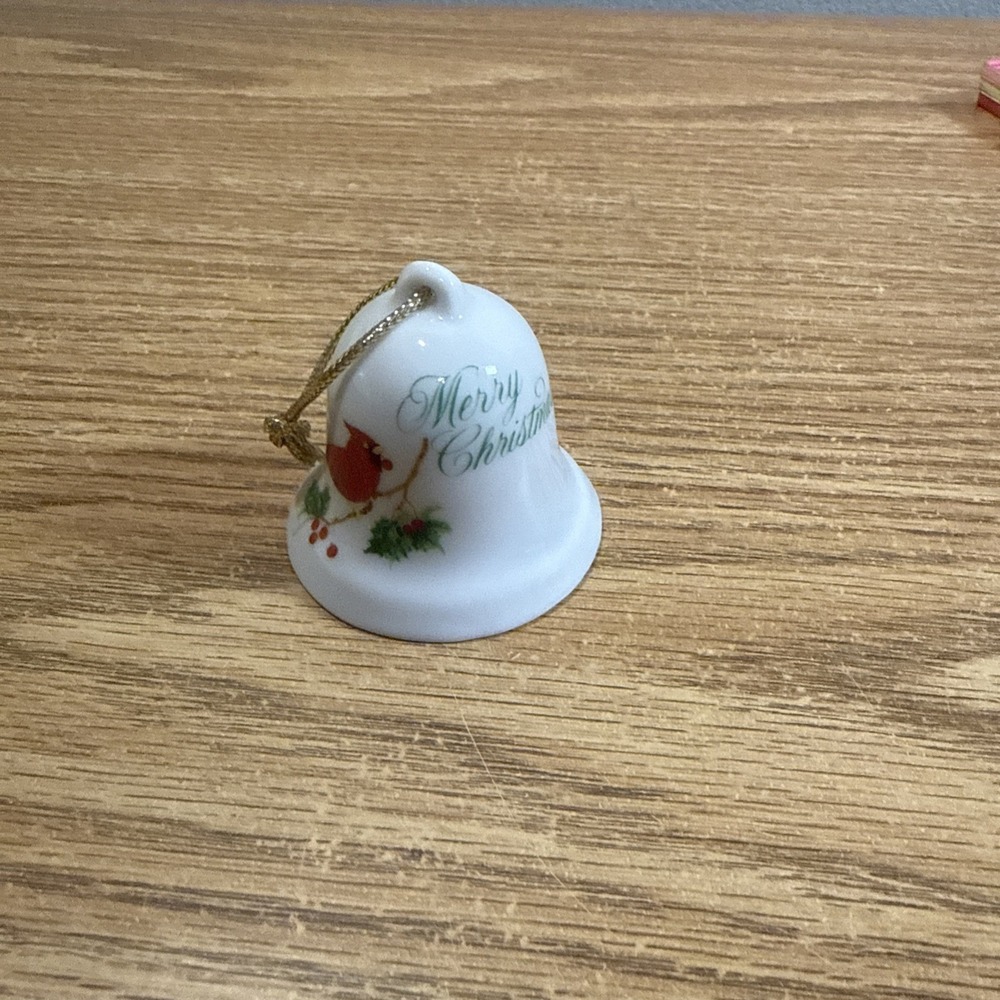 Rare Vintage Gibson Yuletide‎ Treasures Mini Bell HAPPY HOLIDAYS 350R04020
